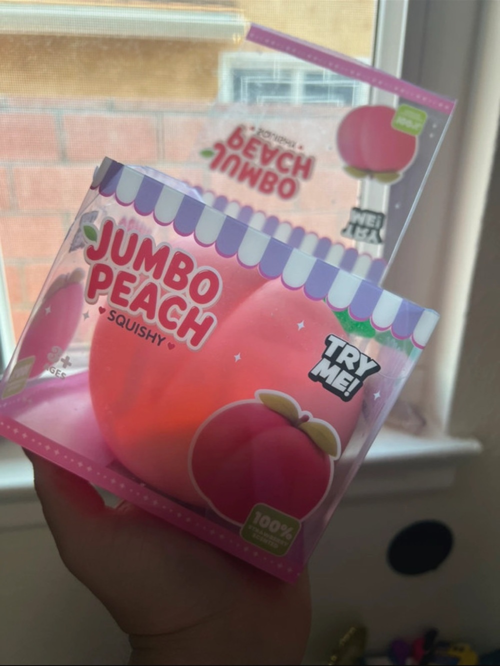 Jumbo Peach Squishy - Strawberry Scented